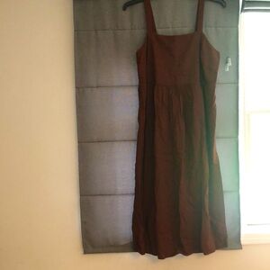 Sonoma (Kohls) rust colored linen strap dress
